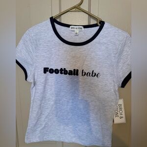Juniors Football Babe T-Shirt - Gray